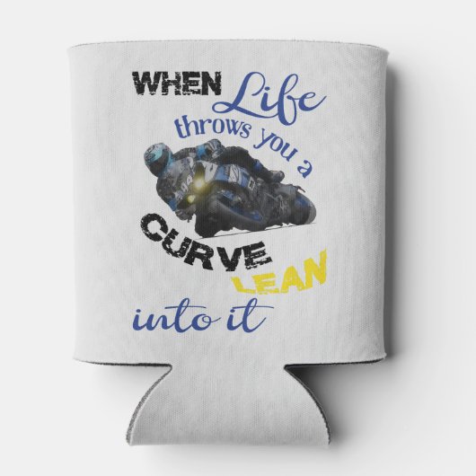 Als het leven je een curve geeft blikjeskoeler (Achterkant)