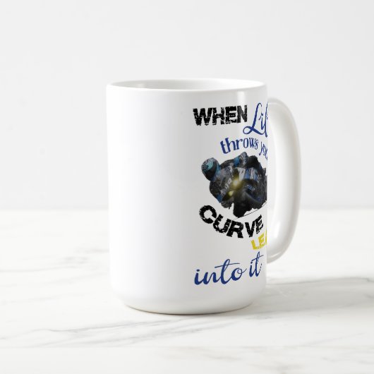 Als het leven je een curve geeft koffiemok (Voorkant rechts)