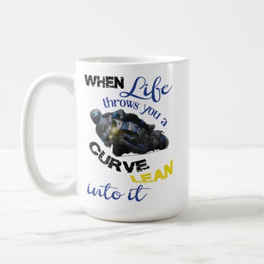 Als het leven je een curve geeft koffiemok (Links)