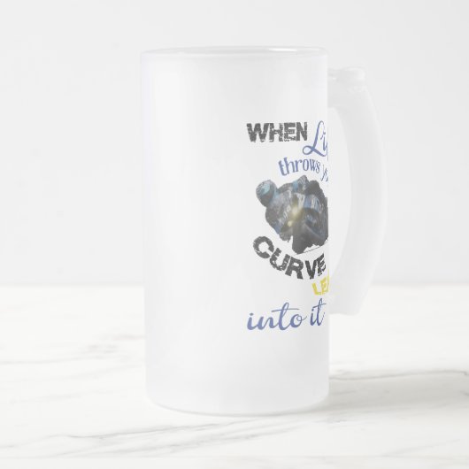 Als het leven je een curve geeft matglas bierpul (Voorkant rechts)