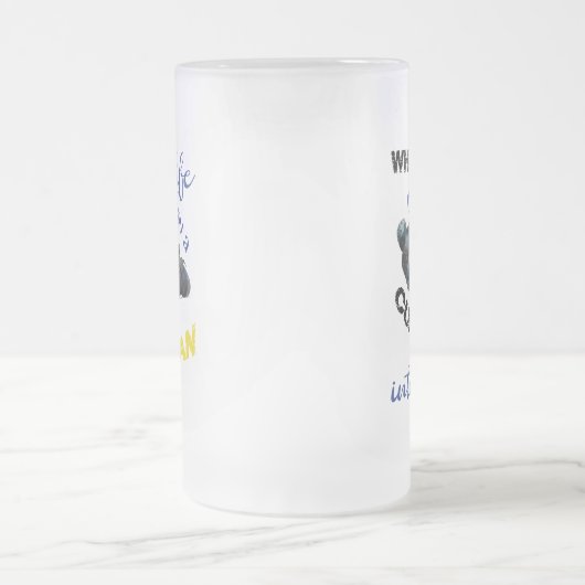 Als het leven je een curve geeft matglas bierpul (Center)