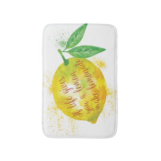 Als het leven je een leemon geeft, maak limonade badmat (Voorkant Verticaal)