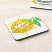 Als het leven je een leemon geeft, maak limonade bier onderzetter (Linkerzijde)