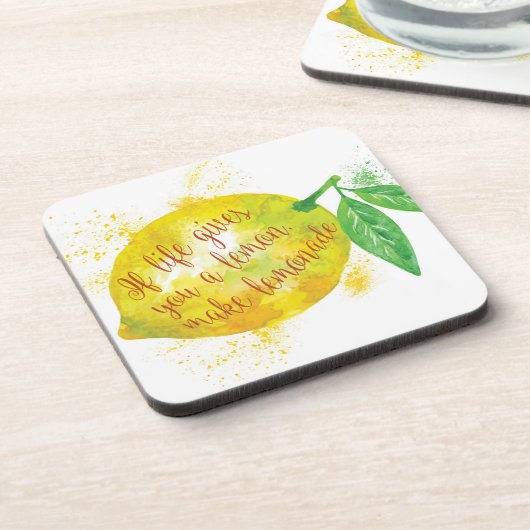 Als het leven je een leemon geeft, maak limonade bier onderzetter (Linkerzijde)