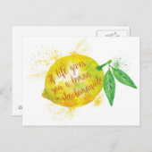 Als het leven je een leemon geeft, maak limonade briefkaart (Voorkant / Achterkant)