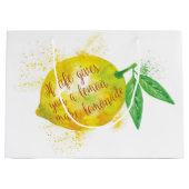 Als het leven je een leemon geeft, maak limonade groot cadeauzakje (Voorkant)