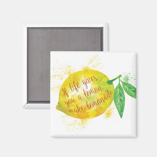 Als het leven je een leemon geeft, maak limonade magneet (Voorkant / Achterkant)