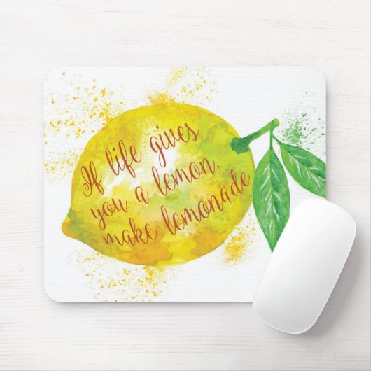 Als het leven je een leemon geeft, maak limonade muismat (Met muis)