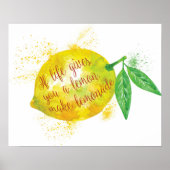 Als het leven je een leemon geeft, maak limonade poster (Voorkant)