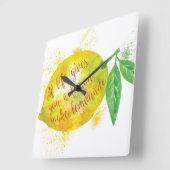 Als het leven je een leemon geeft, maak limonade vierkante klok (Hoek)