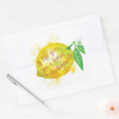 Als het leven je een leemon geeft, maak limonade vierkante sticker (Envelop)