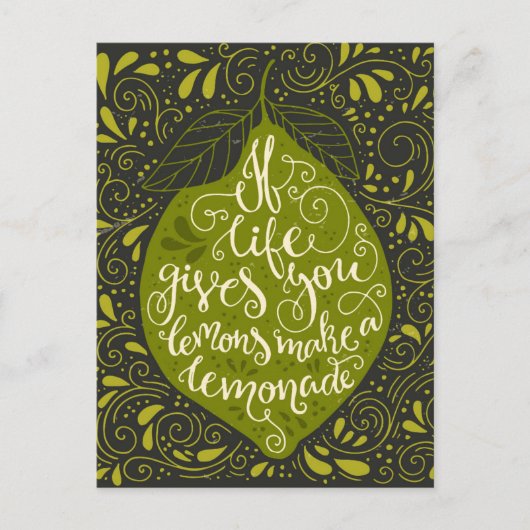 Als het leven je emons een limonade geeft briefkaart (Voorkant)
