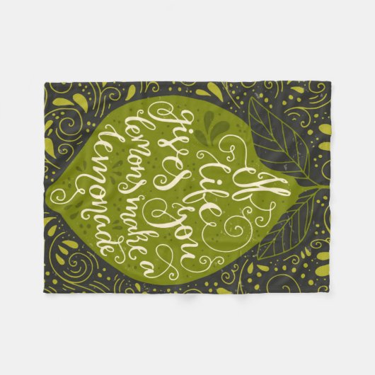 Als het leven je emons een limonade geeft fleece deken (Voorkant (Horizontaal))