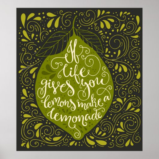 Als het leven je emons een limonade geeft poster (Voorkant)