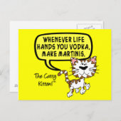Als het leven je handen geeft, maak je wodka marti briefkaart (Voorkant / Achterkant)