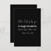 als het leven je in een moeilijke situatie brengt, bedankkaart (Voorkant / Achterkant)