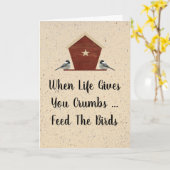 Als het leven je kruimels geeft, denk dan aan je K Kaart (Gele Bloem)