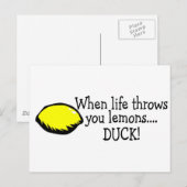 Als het leven je laat liggen, dan word je gek briefkaart (Voorkant / Achterkant)