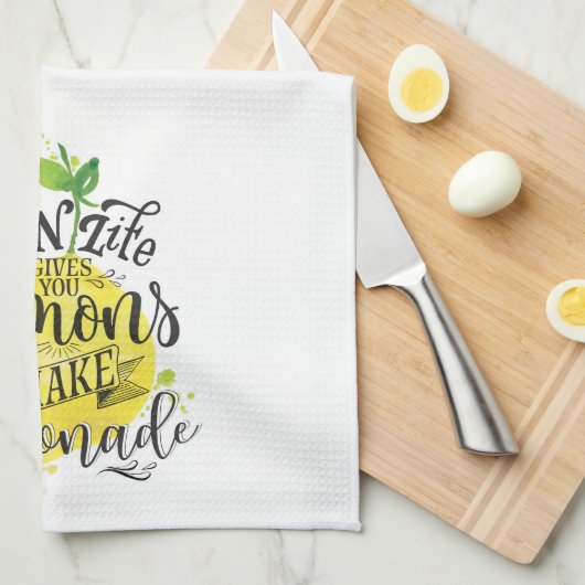 Als het leven je leemons geeft, maak dan limonadeh theedoek (Quarter Fold)