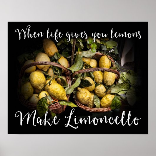 Als het leven je leemons laat limoncello maken poster (Voorkant)
