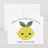 Als het leven je leemons laat zien, maak je limona briefkaart (Voorkant / Achterkant)