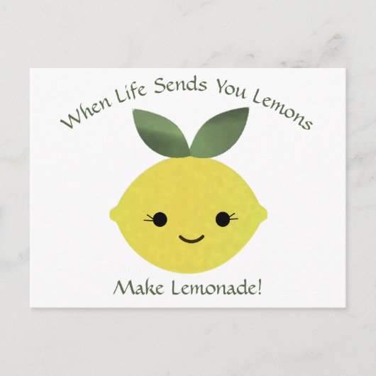 Als het leven je leemons laat zien, maak je limona briefkaart (Voorkant)