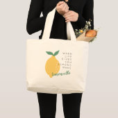Als het leven je leemten geeft, maak je Limoncello Grote Tote Bag (Voorkant (product))
