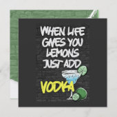 Als het leven je Lemon geeft, voeg dan alleen VODK Kaart (Voorkant / Achterkant)