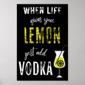 Als het leven je Lemon geeft, voeg dan alleen VODK Poster (Voorkant)