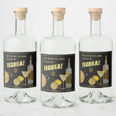Als het leven je Lemons geeft, ga dan naar de Tequ Likeurfles Etiket (Flessen)