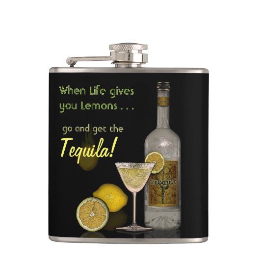 Als het leven je Lemons geeft... Heupfles (Voorkant)