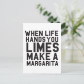 Als het leven je limes geeft, maak dan een margari briefkaart (Staand voorkant)