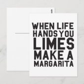 Als het leven je limes geeft, maak dan een margari briefkaart (Voorkant / Achterkant)