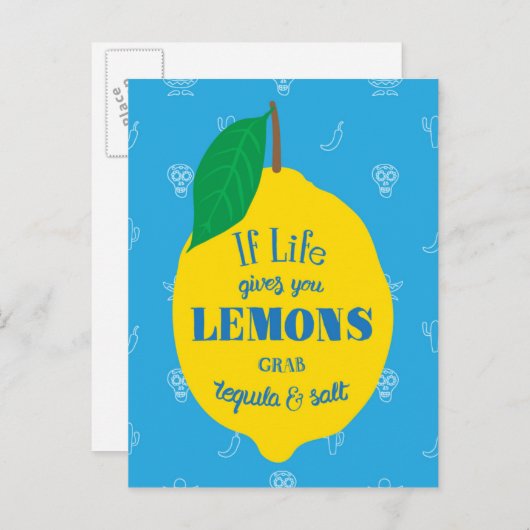 Als het leven je luiers geeft, pak dan Tequila en Briefkaart (Voorkant / Achterkant)