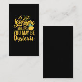 Als het leven je meloenen geeft, kan je dyslexisch visitekaartje (Voorkant / Achterkant)