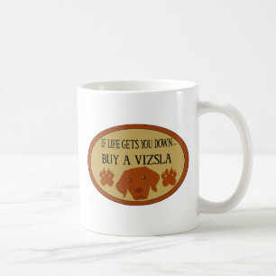 Als het leven je naar beneden haalt.....Koop een V Koffiemok