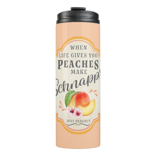 Als het leven je perziken geeft thermosbeker (Voorkant)