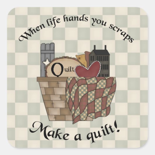 Als het leven je scheurt vierkante sticker (Voorkant)