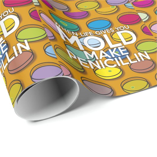 ALS HET LEVEN JE SCHIMMEL GEEFT, MAK DAN PENICILLI CADEAUPAPIER (Rol Hoek)