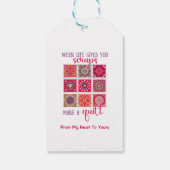 Als het leven je schraapt, maak je een watje cadeaulabel (Achterkant)