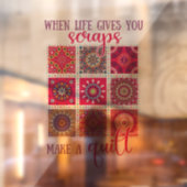 Als het leven je schraapt, maak je een watje raamsticker (Vel 2)