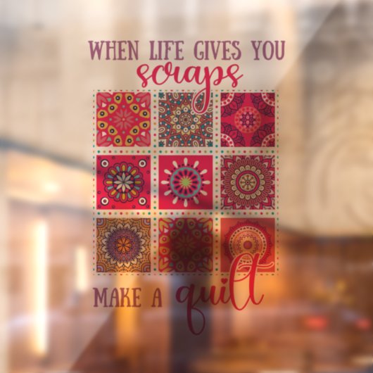 Als het leven je schraapt, maak je een watje raamsticker (Vel 2)