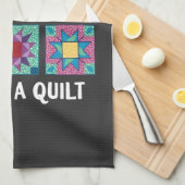 Als het leven je vodden geeft, maak dan een quilt  theedoek (Quarter Fold)