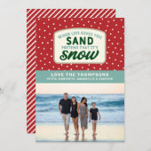 Als het leven je zand geeft vakantie Kerstmis Feestdagenkaart (Voorkant / Achterkant)