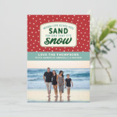 Als het leven je zand geeft vakantie Kerstmis Feestdagenkaart (Staand voorkant)
