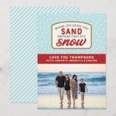 Als het leven je zand geeft vakantie Kerstmis Feestdagenkaart (Voorkant / Achterkant)