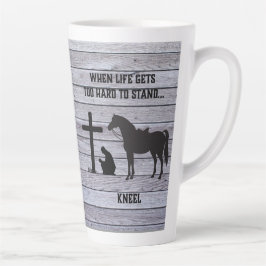 Als het leven moeilijk wordt, kniel latte mok