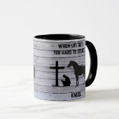 Als het leven moeilijk wordt, kniel mok (Voorkant rechts)