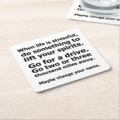 Als het leven stressvol is kartonnen onderzetters (Schuin)