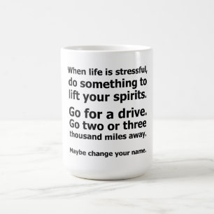 Als het leven stressvol is koffiemok